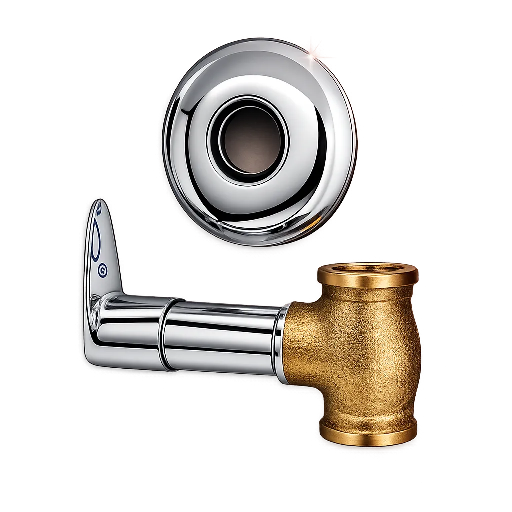 Brass Concealed Stop cock with Chrome Handle