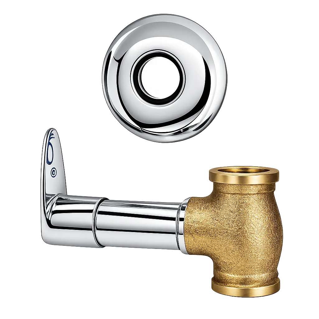 Brass Concealed Stop cock with Chrome Handle Premium