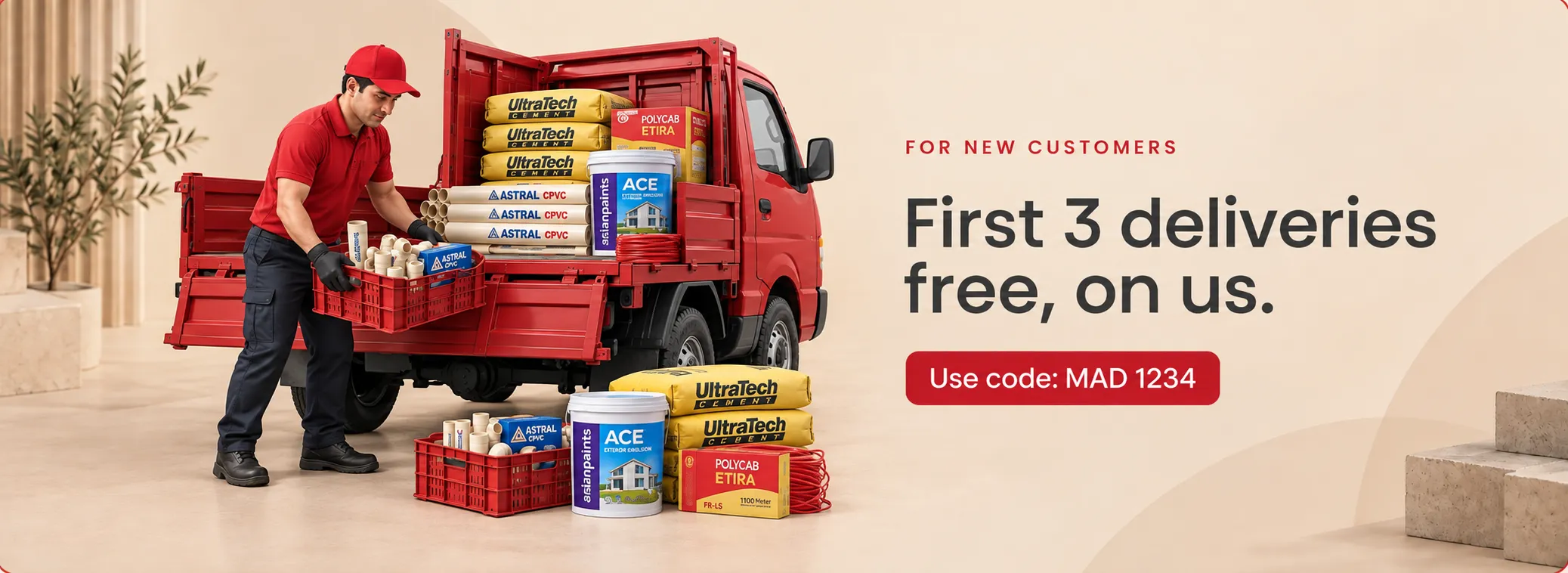 First 3 deliveries free