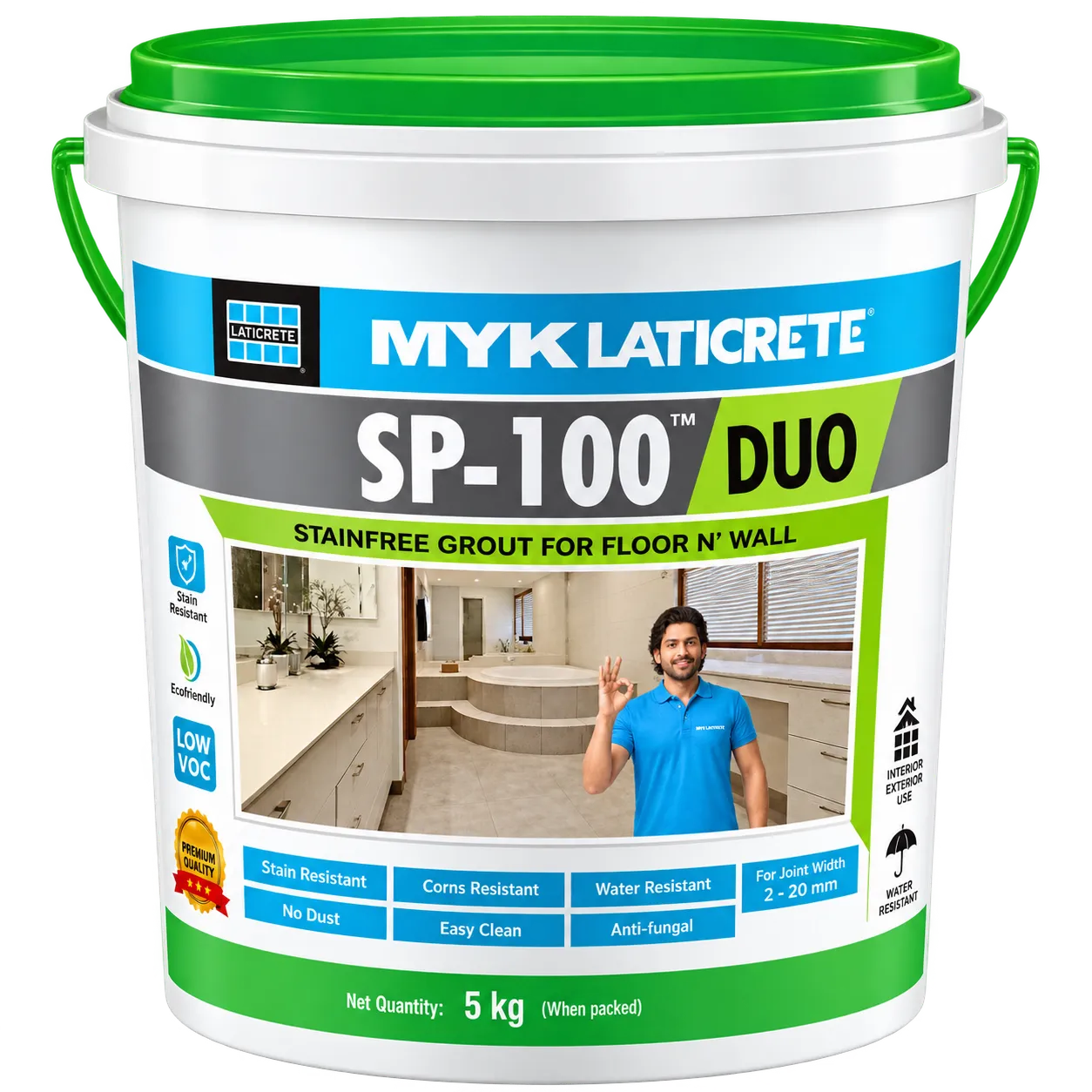 SP-100 Duo Two-Component, Stain Resistant Epoxy Grout for Both Interior and Exterior
