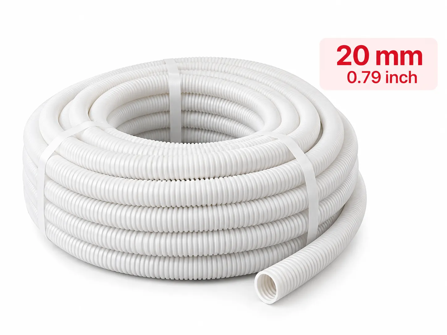 Flexible PVC Electrical Conduit Pipe Roll White