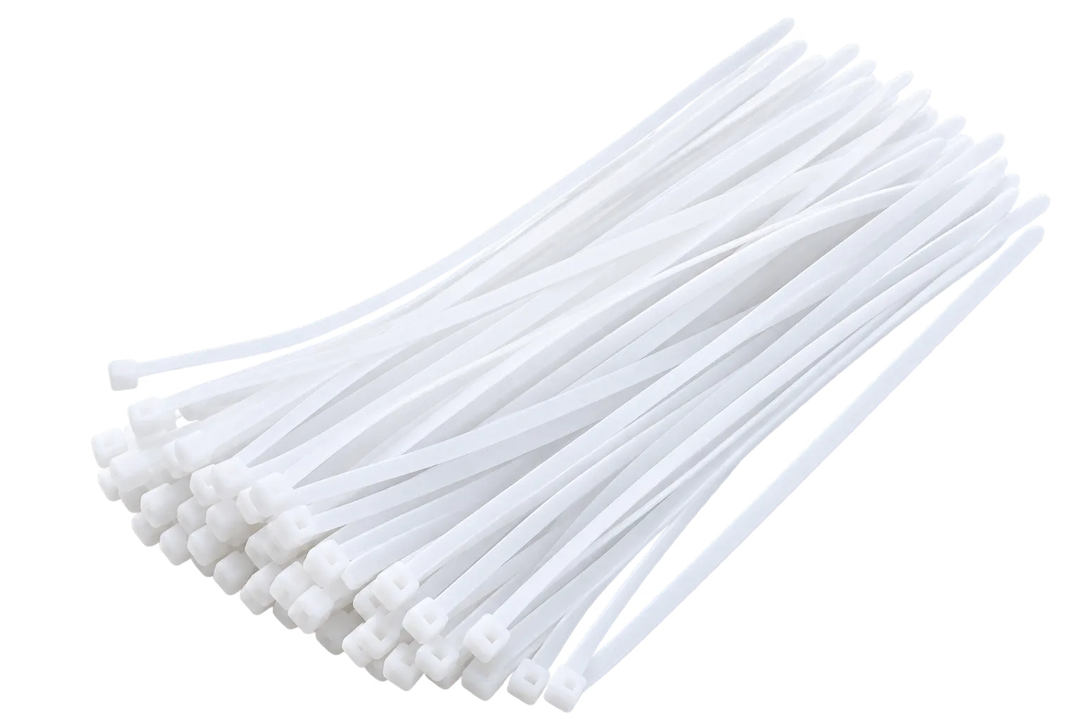 Self Locking Nylon Cable Ties White-(Pack of 100)