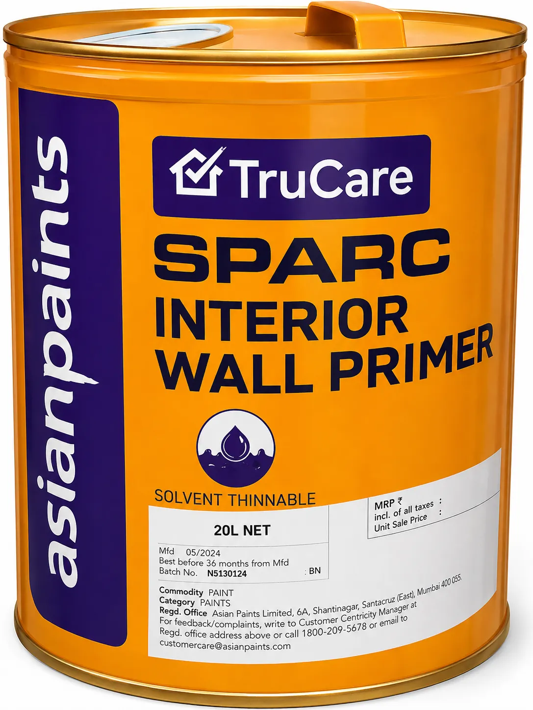 Asian Paints TruCare Sparc Interior Wall Primer