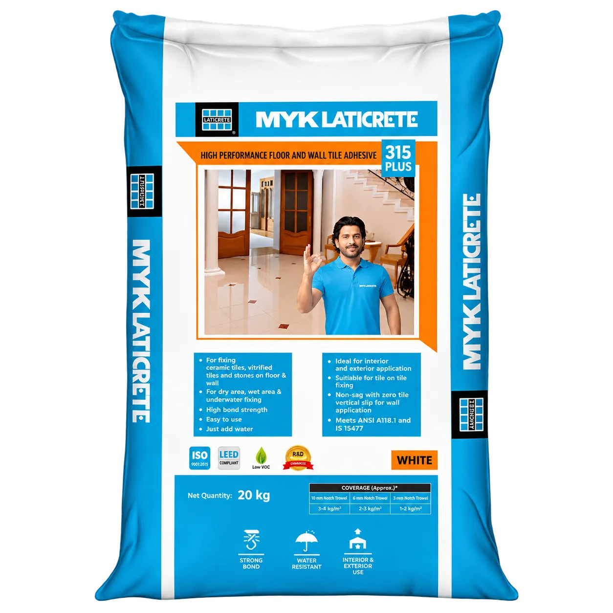 MYK Laticrete 315 Plus Tile Adhesive, Grey