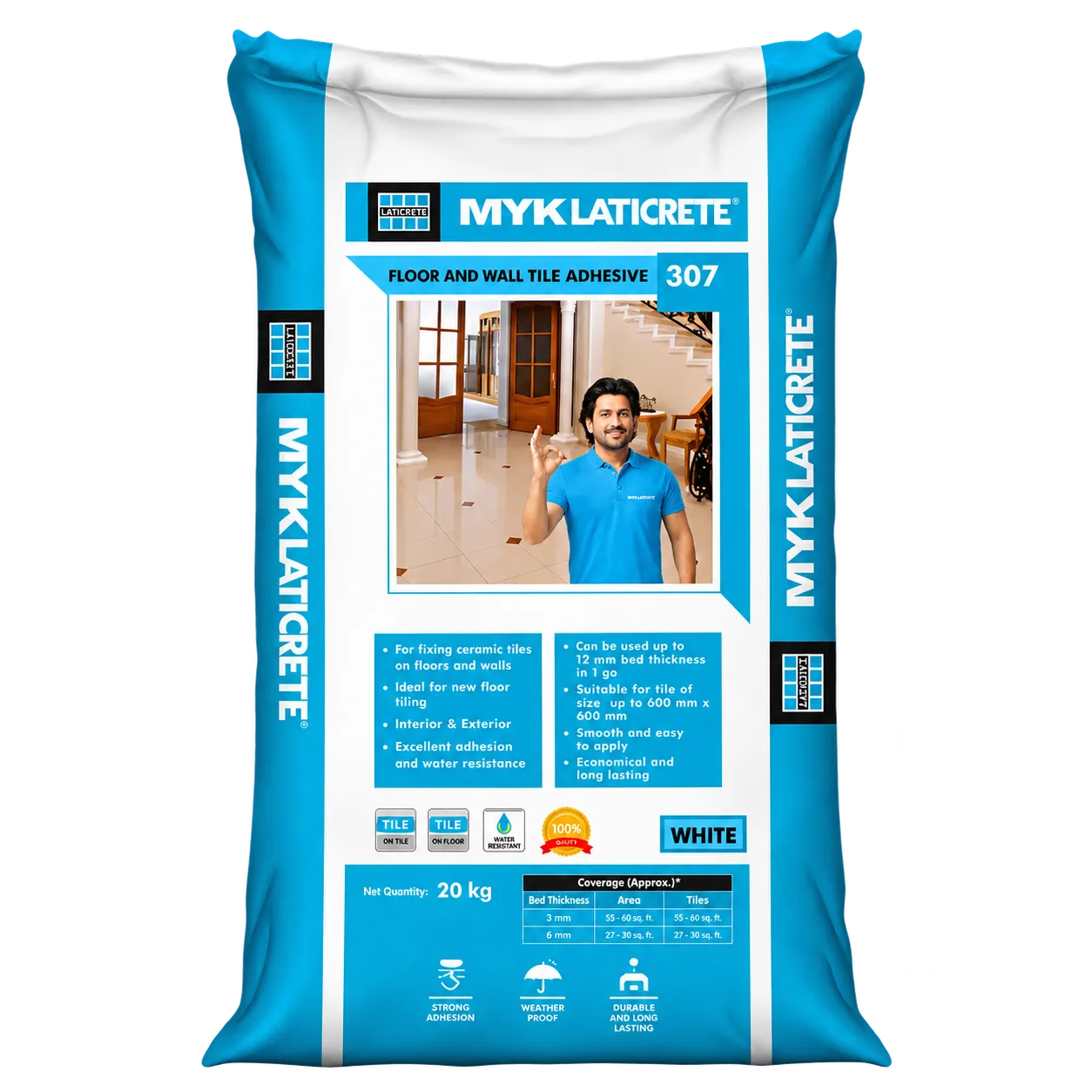 MYK Laticrete 307 Ceramic Tile Adhesive, Grey